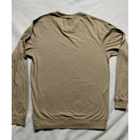 Denim & Flower Merry Christmas Santa Dressed Bear Long Sleeve Shirt Size S Beige - Picture 3 of 10